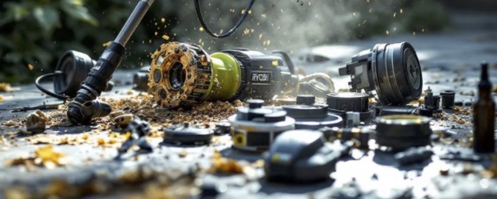 Representation of an Ryobi power washer after it exploded