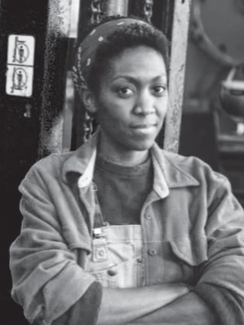 Woman in a work apron